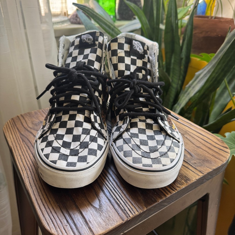 Vans Sk8-Hi Late Night Burger Checkerboard High Top Mens 12 Shoes - Picture 2 of 10